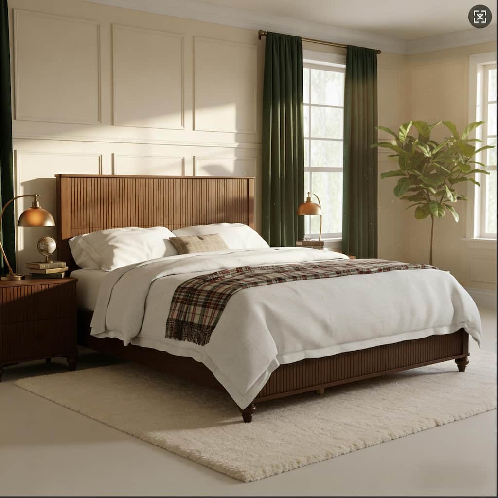 Christopher Knight Home - Modern Wooden Bed Frame with Headboard and Footboard