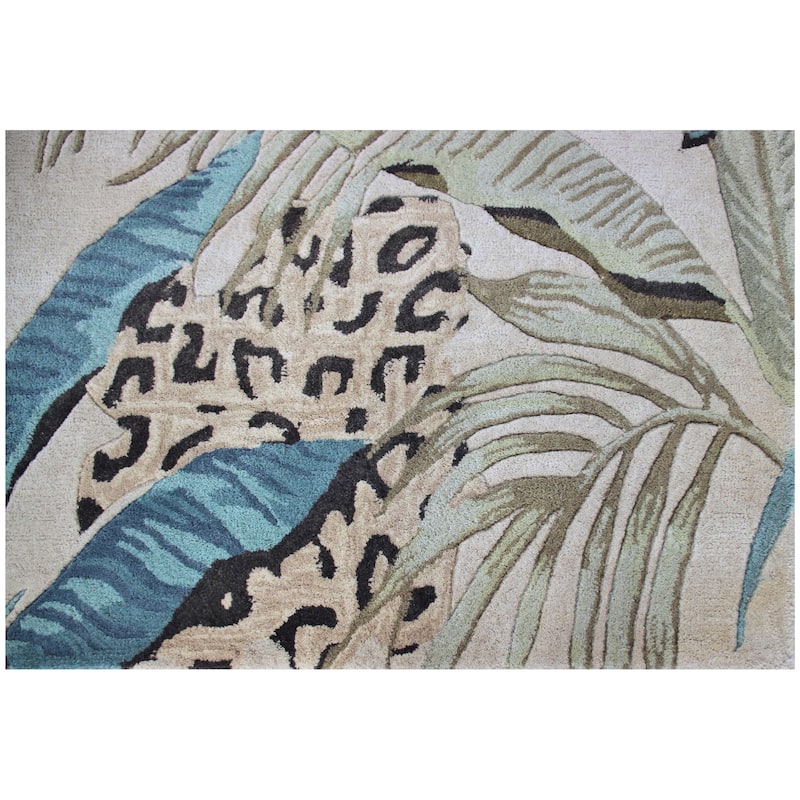 Domani Classics Hand-Tufted Wool Modern Tropics Area Rug
