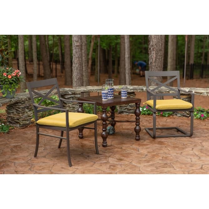 Sunbrella Solid fabric 2 pack 18 in. Square seat pad with 21 options - 18"W x 18"D x 2.5"H