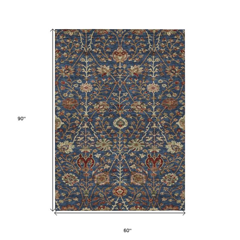 HomeRoots Floral Transitional Rectangle Outdoor Rug