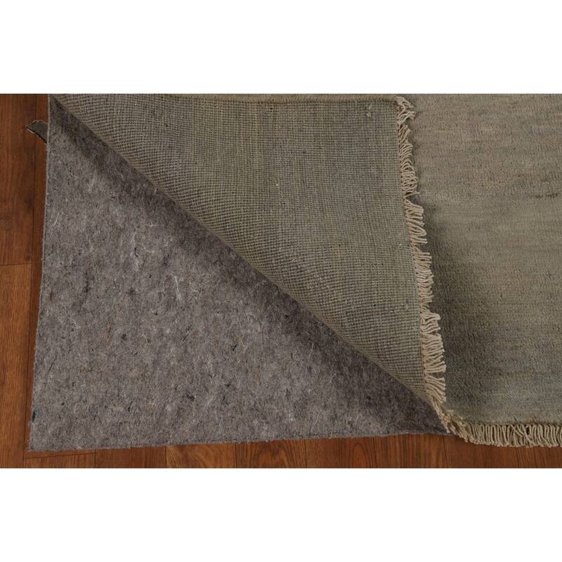 Beige & Gray Gabbeh Oriental Area Rug Handmade Wool Carpet - 5'5" x 7'11"