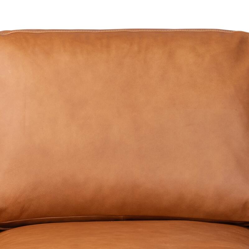 Poly & Bark Cadiz 90.5" Sofa in Saddle Tan - Full Grain Genuine Italian Leather