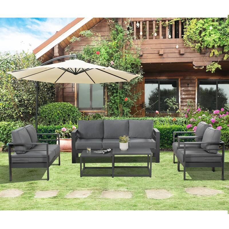 Royalcraft 6 pcs Aluminum Outdoor Patio Conversation Set