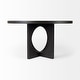 preview thumbnail 4 of 13, Liesl Black Solid Wood Round Dining Table