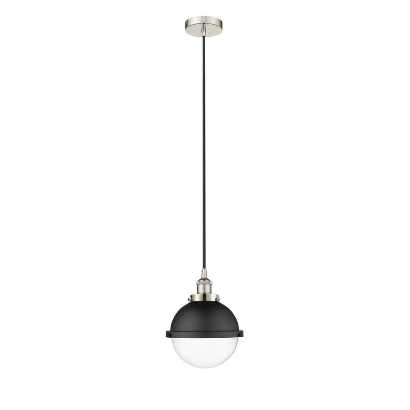 Innovations Lighting Hampden - 1 Light 9" Cord Hung Mini Pendant - Clear/Polished Nickel