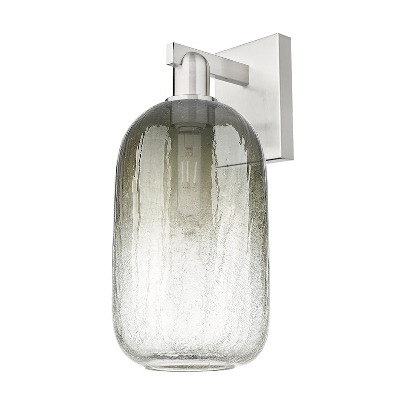 Innovations Lighting 716-1W-17-7 Brookhaven Cloche Sconce Brookhaven - Brushed Satin Nickel / Slate