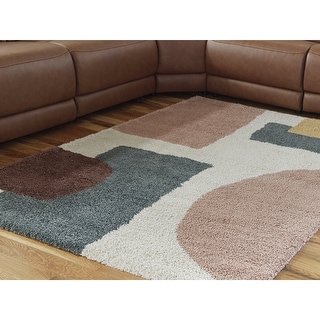 Signature Design by Ashley Flynnwick Pink/Beige 5' x 7' Rug - 63" W x 85" D x 1" H