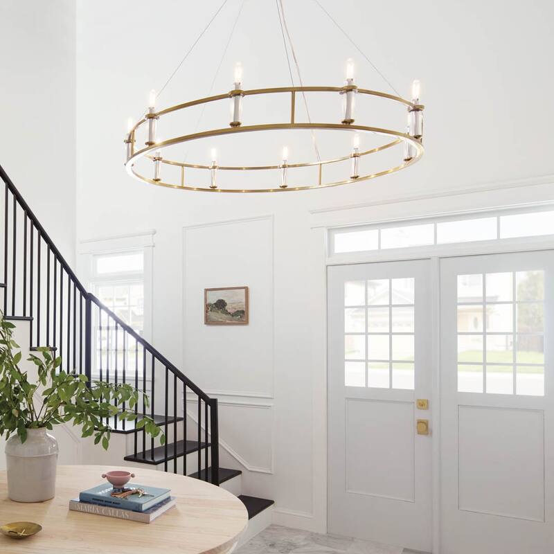 Kichler Lighting Rosalind 10-Light Brushed Natural Brass Chandelier