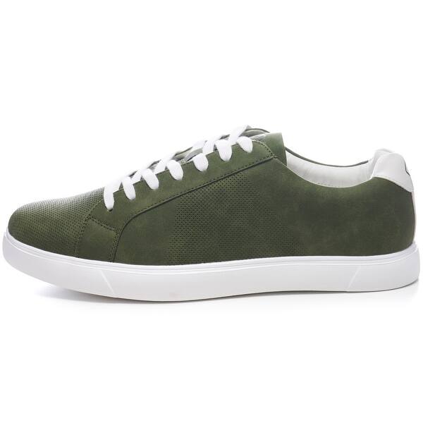 Shop Alpine Swiss Ben Mens Perforated Low Top Sneakers Overstock