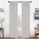 preview thumbnail 44 of 198, Superior Solid Machine Washable Room Darkening Curtains with Back Tabs, Set of 2 26" x 84" - Chrome
