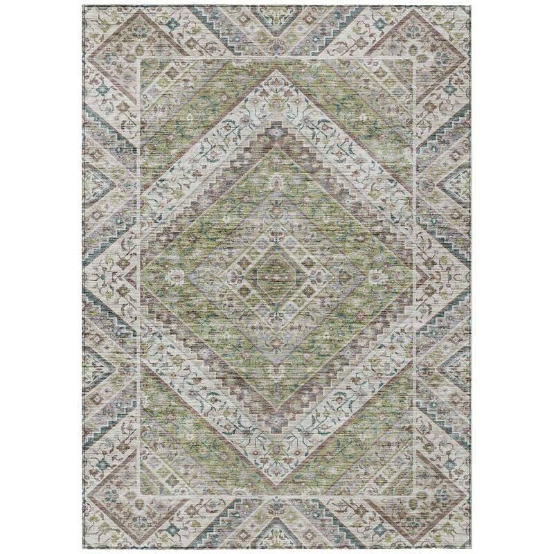 Machine Washable Indoor/Outdoor Traditional Ali Chantille Rug
