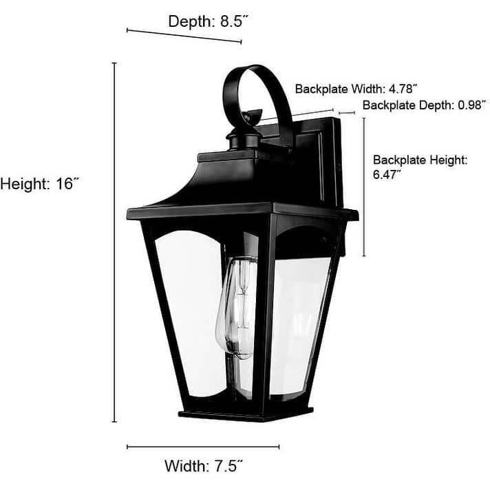 Millennium Lighting 10911 Curry 16" Tall Outdoor Wall Sconce with