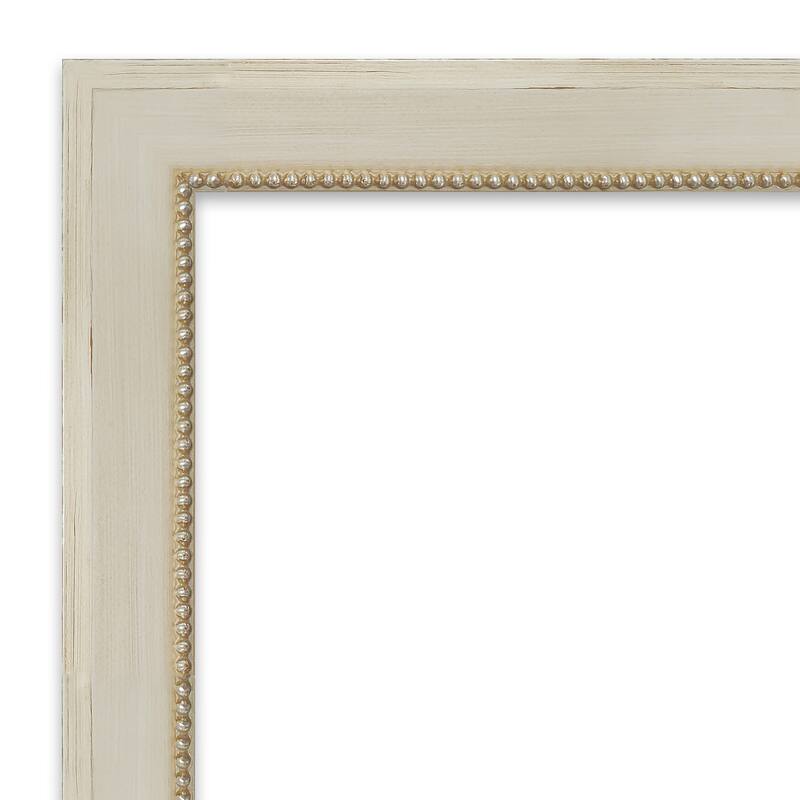 Beveled Wood Bathroom Wall Mirror - Parthenon Cream Frame - Parthenon Cream