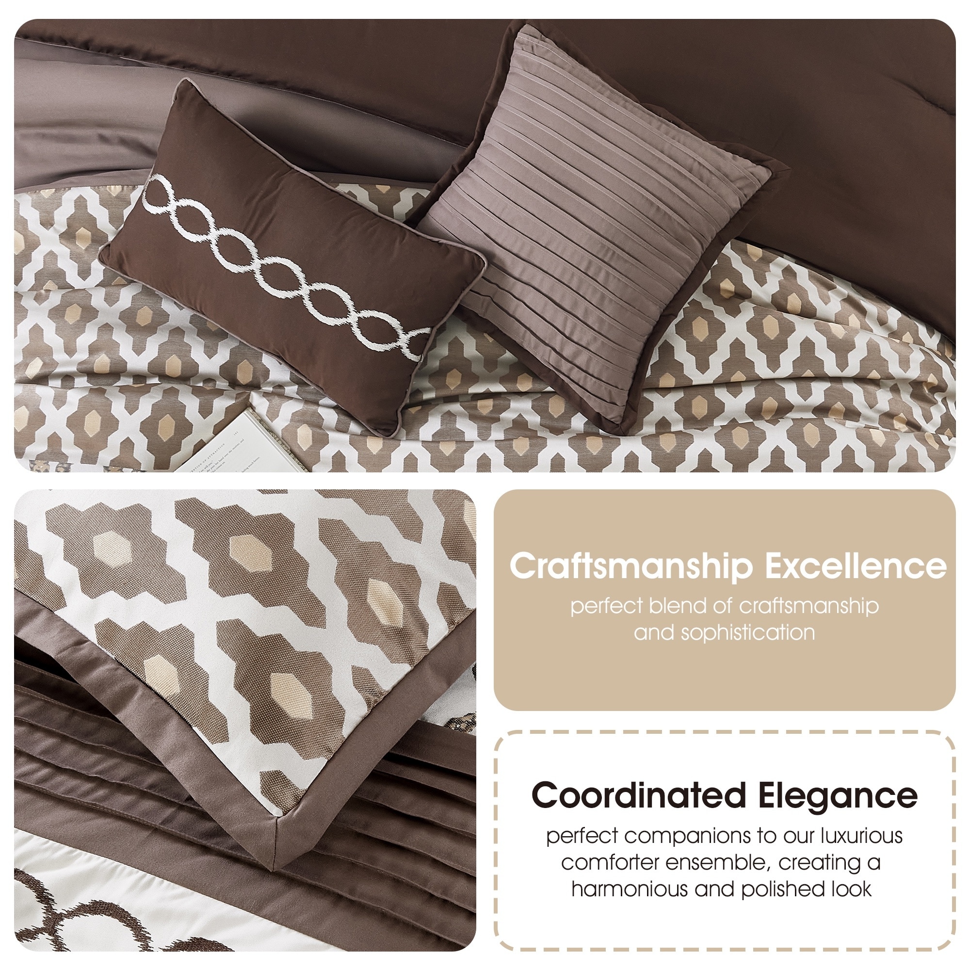 Nanshing Calvin Luxury10-Piece Geometric Comforter Set - On Sale