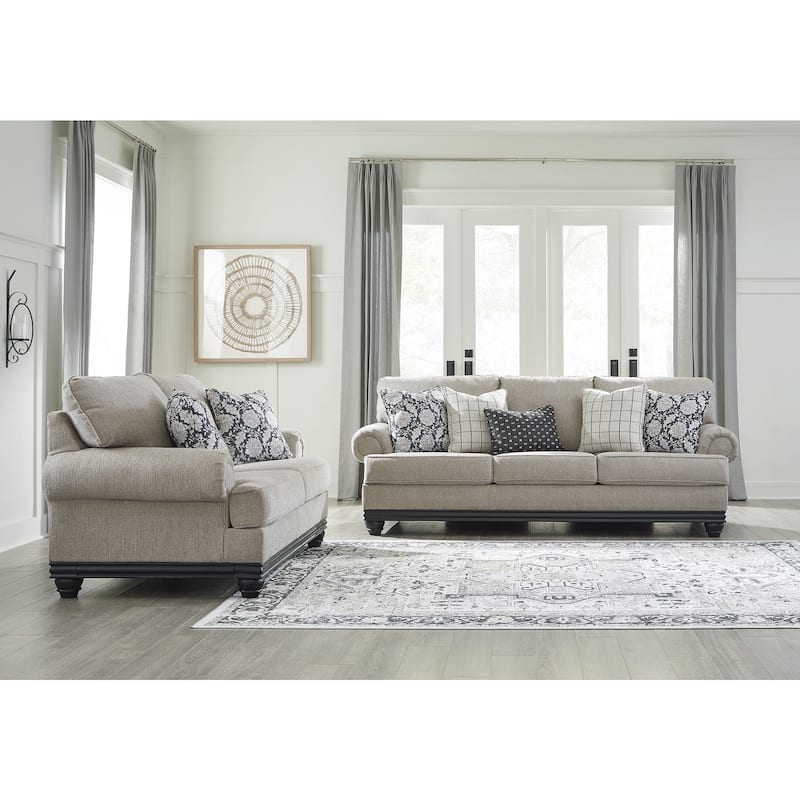 Signature Design by Ashley Elbiani Gray/Black 2-Piece Upholstery Package - 99" W x 40" D x 41" H