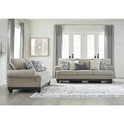 Signature Design by Ashley Elbiani Gray/Black 2-Piece Upholstery Package - 99" W x 40" D x 41" H