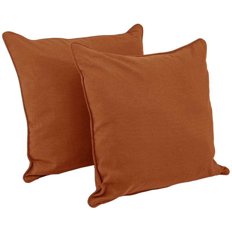 25-inch Corded Twill Throw Pillows (Set of 2) - Spice