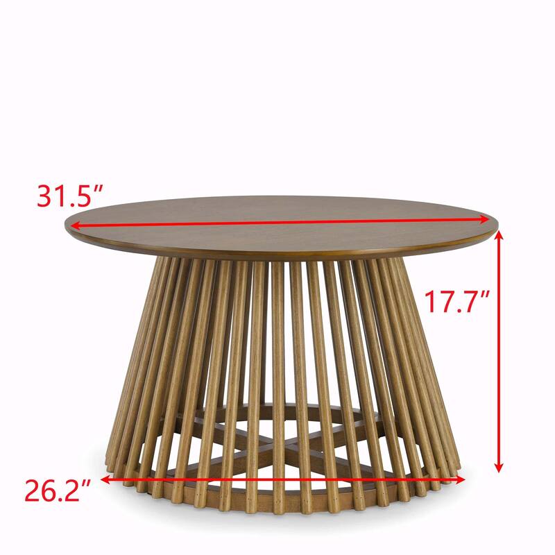 Sleek Minimalist Solid Wood Coffee Table in Nordic Style
