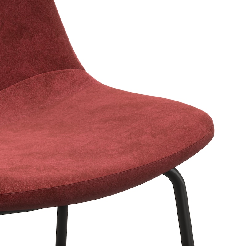 Maxine Velvet Bar Height Stools Black Legs (Set of 2)