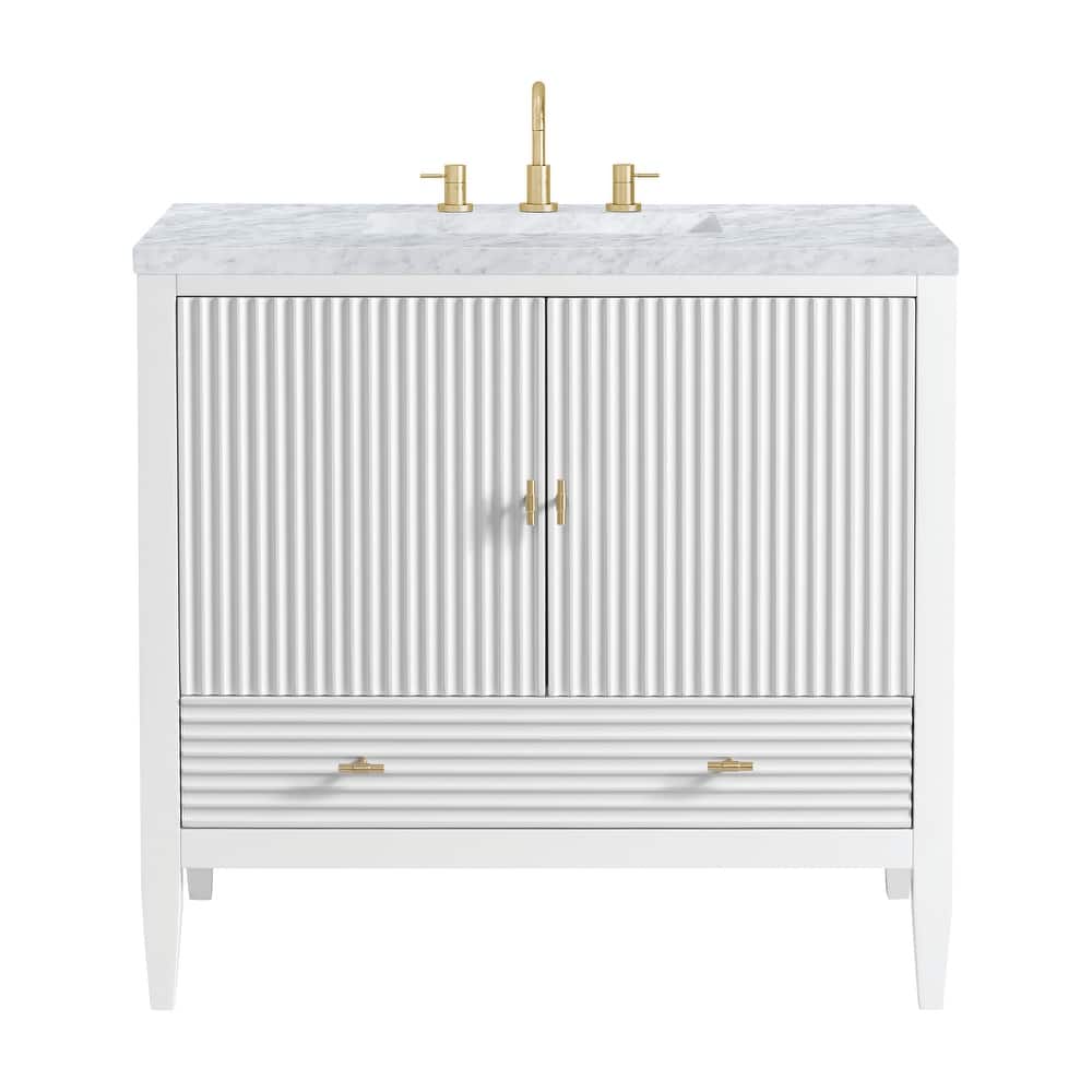 James Martin Vanities 485-V36-3CAR Myrrin 36" Single Basin Wood Vanity