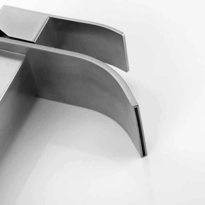 Modern Single Handle Sink Vanity Bathroom Faucet with Waterfall Spout, Anti Corrosion, Anti Rust, Easy Clean
