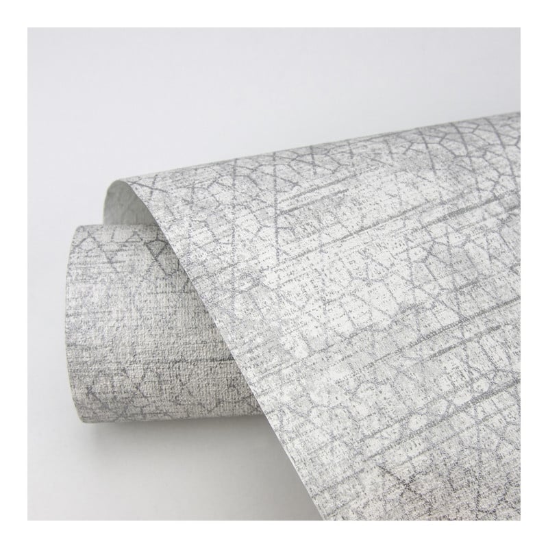 Advantage Elias Light Grey Gridline Wallpaper - 20.9 x 396 x 0.025