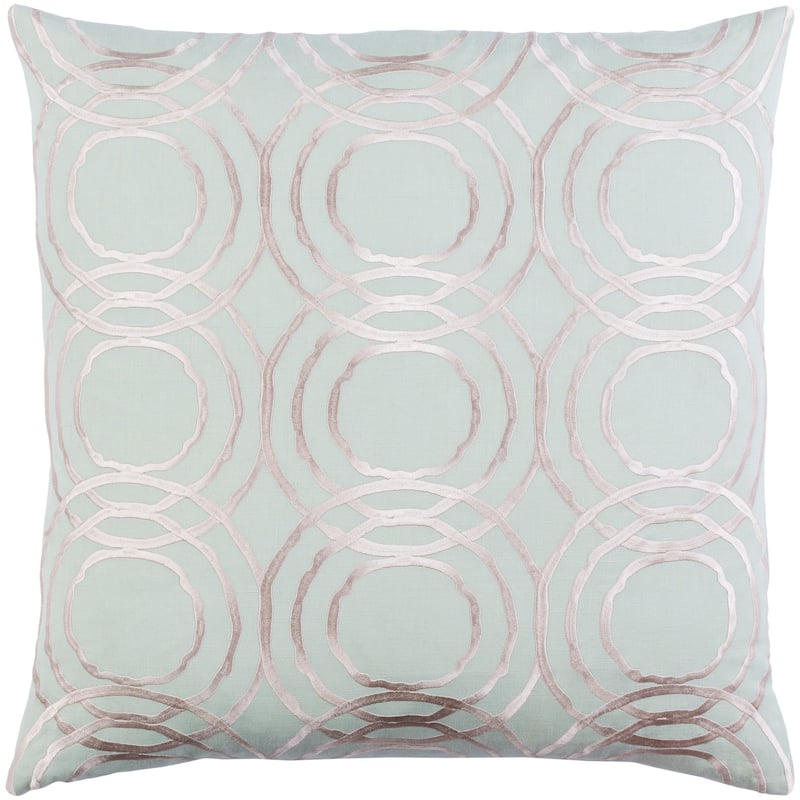 Decorative Steyning Mint 18-inch Throw Pillow Cover