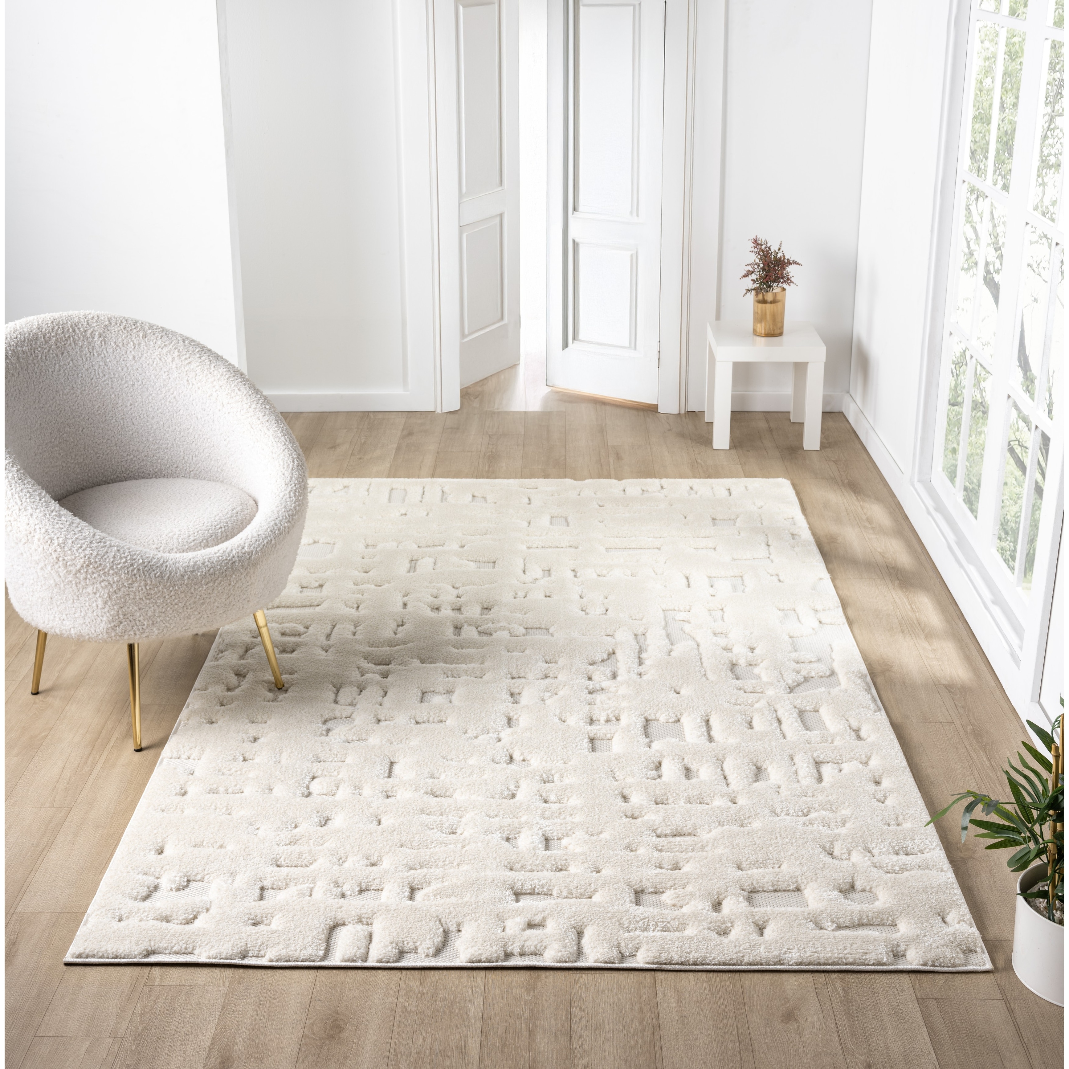 MDA Rugs Natural Collection Modern Abstract Area Rug