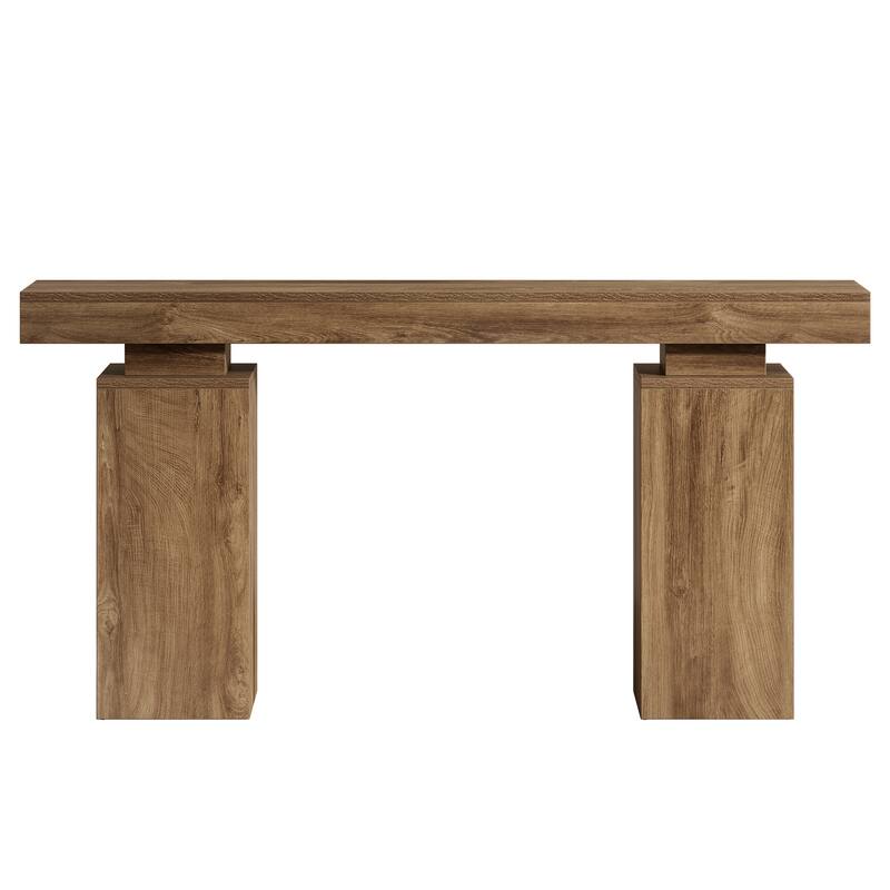 Wooden Console Table, Long Sofa & Entryway Table, Foyer Stand Entry Station for Hallway Living Room Entrance
