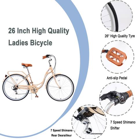 Ladys Bike, 7 Speed, Steel Frame