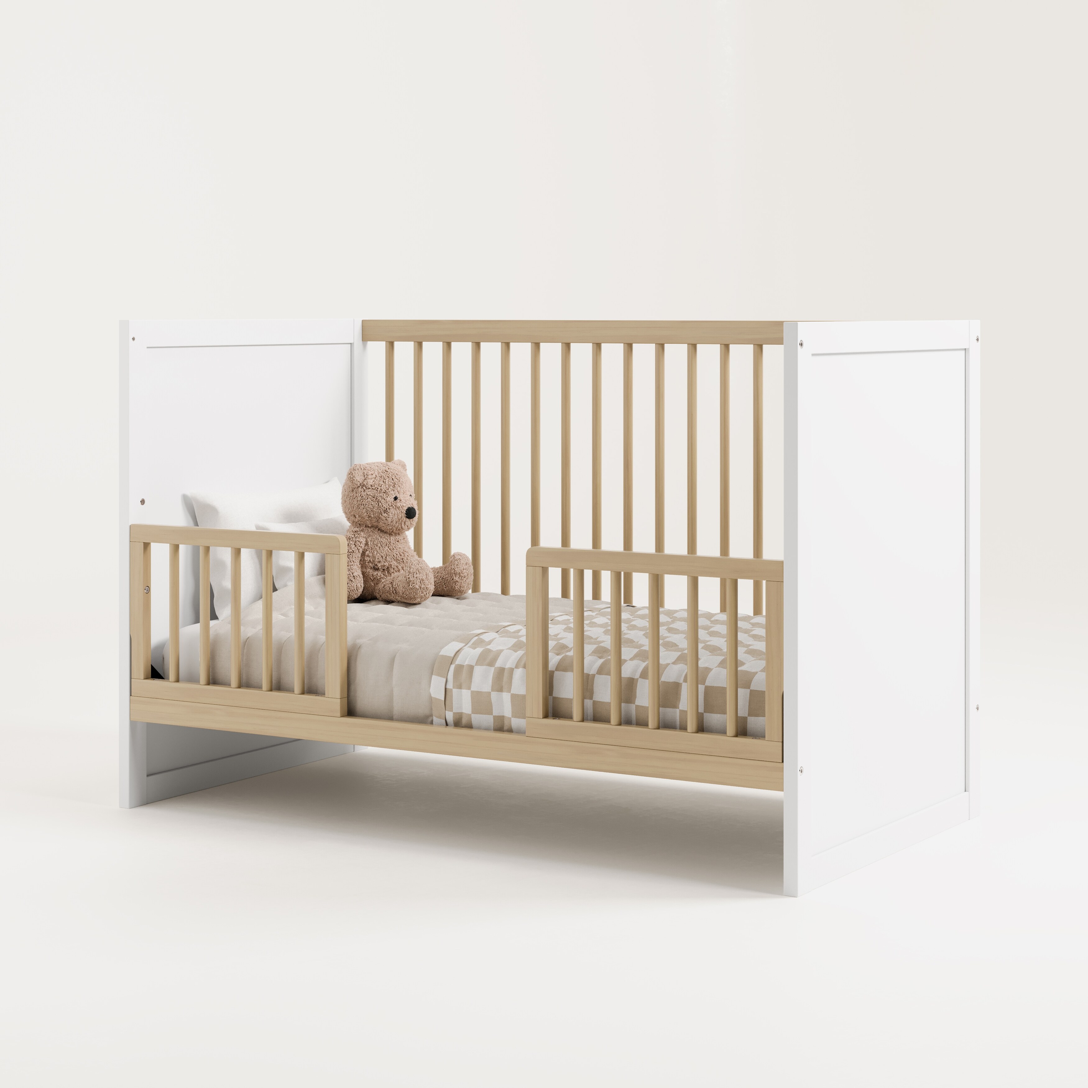Graco Universal Toddler Safety Guardrail Kit Dowel Black Driftwood