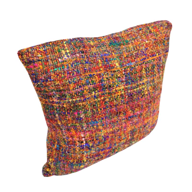 Home&Manor Aubree Hand Spun Silk Pillow 20"
