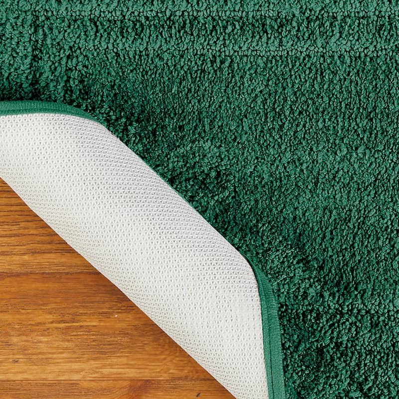3-Piece Diamond Border Skid-Resistant Bath Rug Set