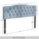 preview thumbnail 9 of 14, CraftPorch Velvet Button Tufted Curved Adjustable Headboard