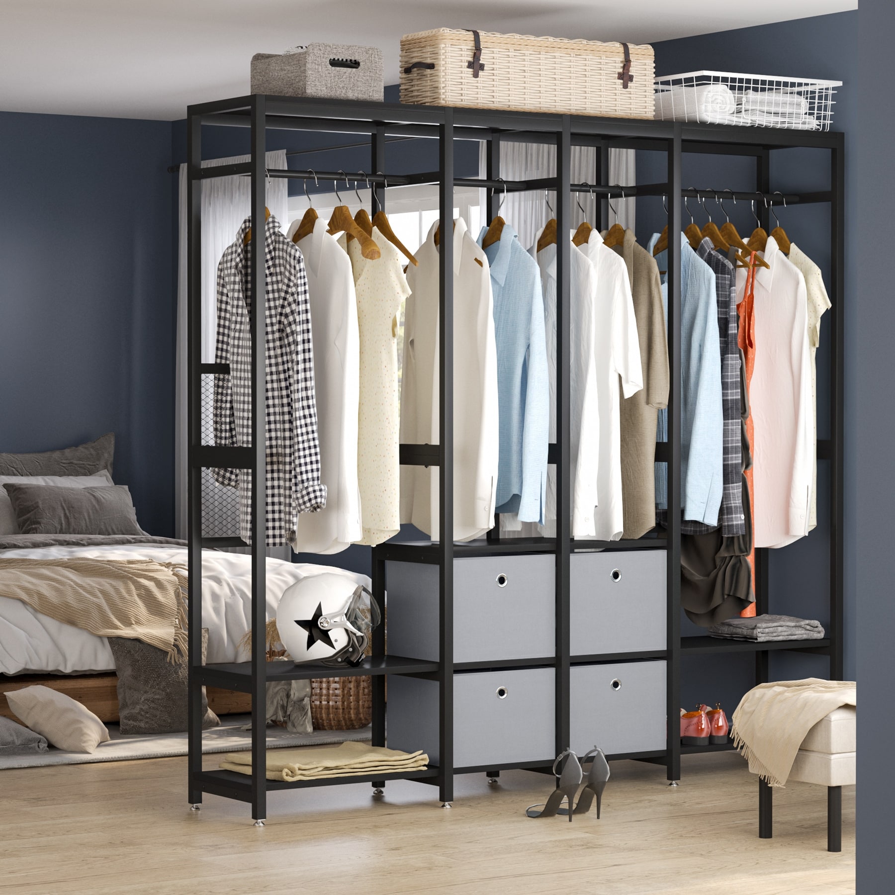 https://ak1.ostkcdn.com/images/products/is/images/direct/a6ac6001e68d4c88c6b87dd8e29b7daaffe216c9/Extra-Large-Freestanding-Closet-Organizer-with-Shelves-and-Hanging-Rods.jpg