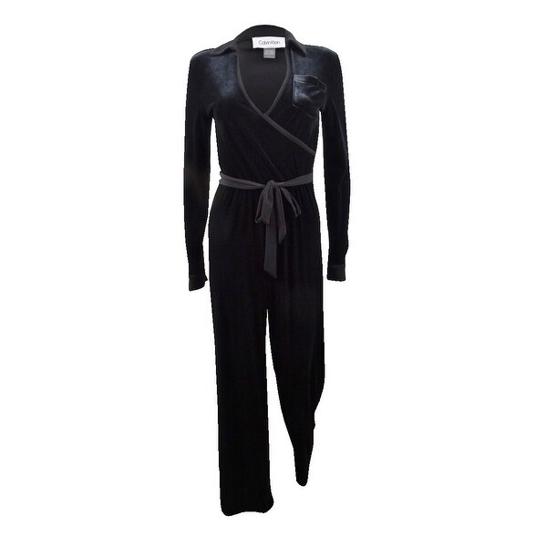 calvin klein velvet jumpsuit