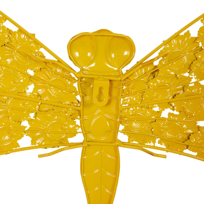 Metal Butterfly Wall Decor - Set of 2 Yellow - Roche River Decor