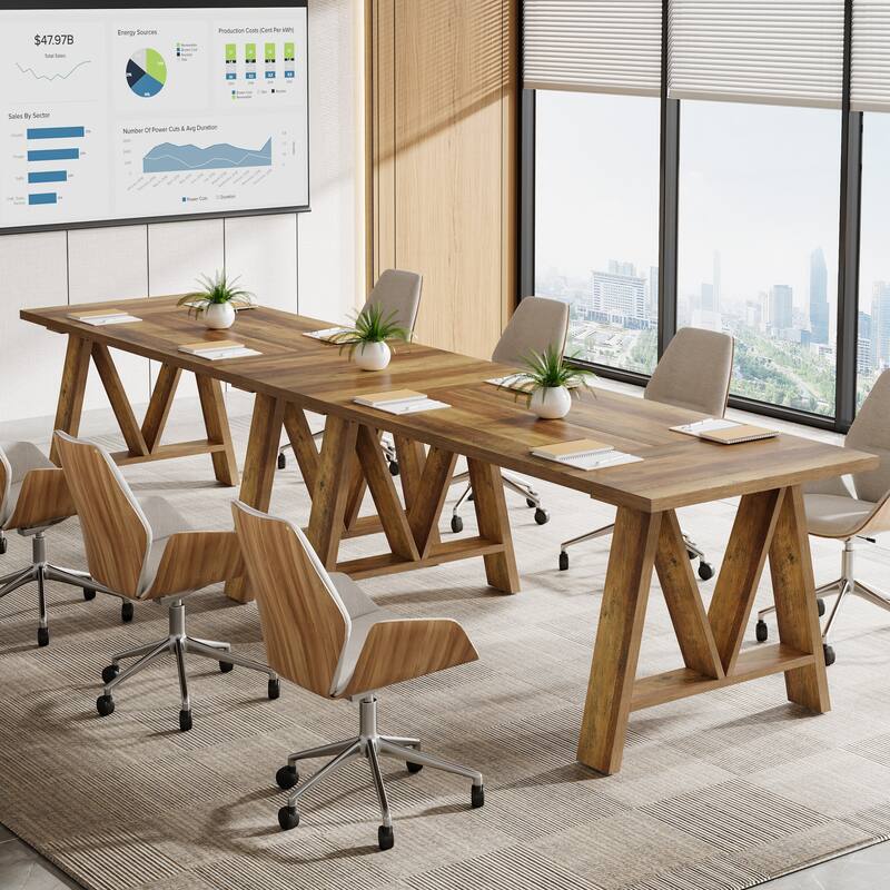 Conference Table for 4-6 People Rectangular Meeting Room Table for Office