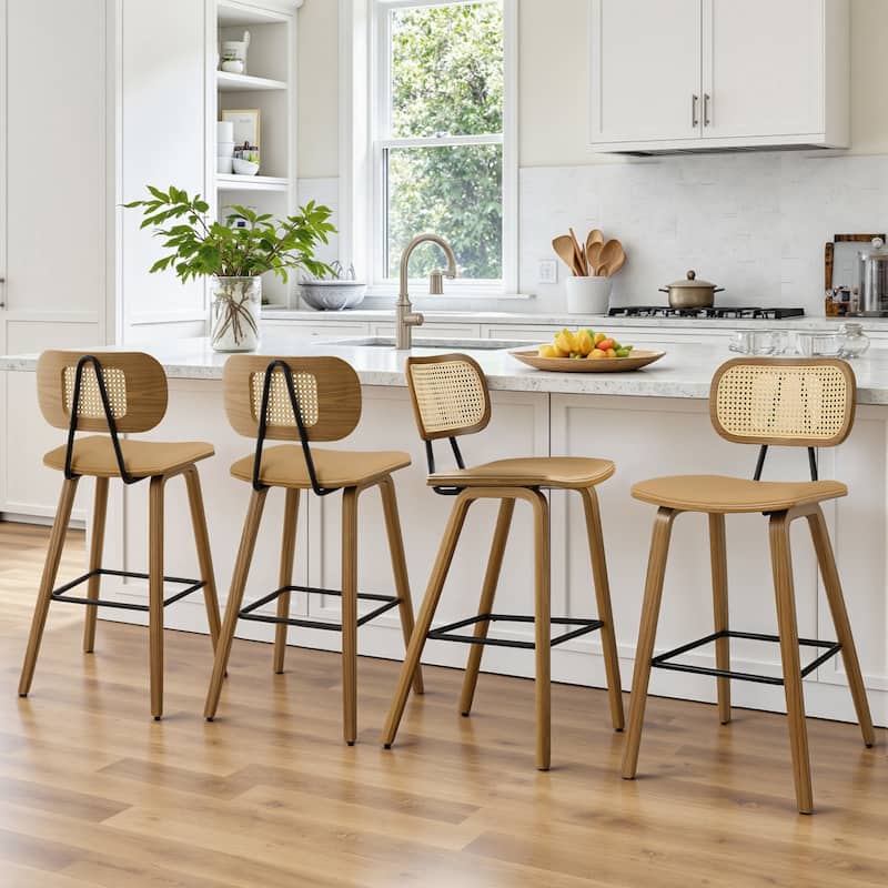 26-Inch Upholstered Counter/ Bar Stools Set of 2 or 3 - 35.1"H x 17.7"W x 19.5"D