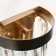 preview thumbnail 11 of 14, Modern 1-Light Luxury Crystal Wall Sconce Black Gold Bathroom Vanity Light - W7.9" x H10"