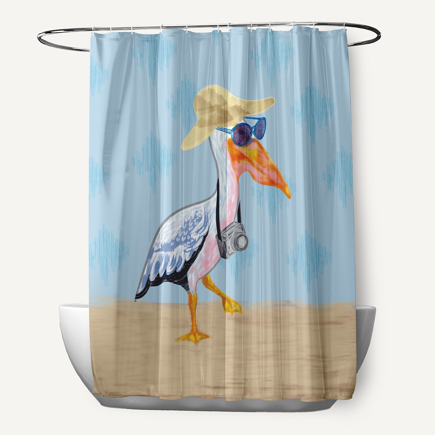 71 x 74-inch Bernadette Animal Print Print Print Shower Curtain