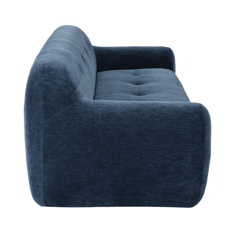 85.8 Inch Chenille 3-Seater Sofa with Powder-Free Foam,Pocket Spring for Extra Comfort