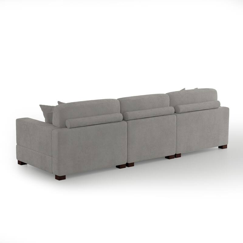 Oversized Modern Chenille Modular Sectional Sofa with Chaise