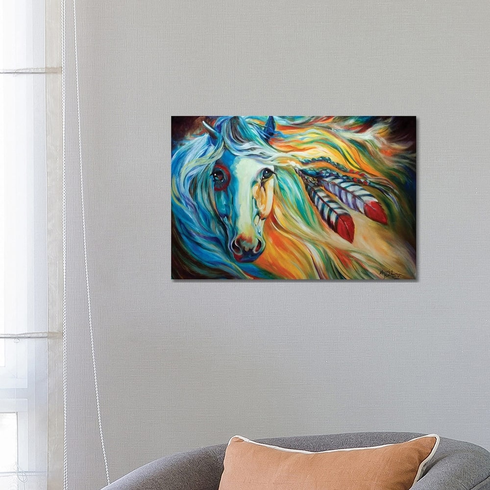 iCanvas "Breaking Dawn Indian War Horse" by Marcia Baldwin Canvas Print