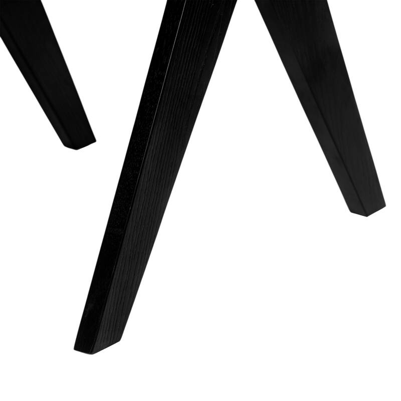 Rattan Dining Chair Set of 2, Armless Side Chairs with Wood Legs