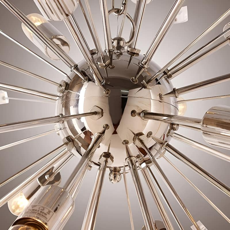 24-Light Starburst Sparkling Sputnik Chandelier Large Pendant Light