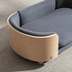 preview thumbnail 14 of 29, Velvet Cushion Chair With Solid Wood legs and Bent Wood Back/Pet Sofa