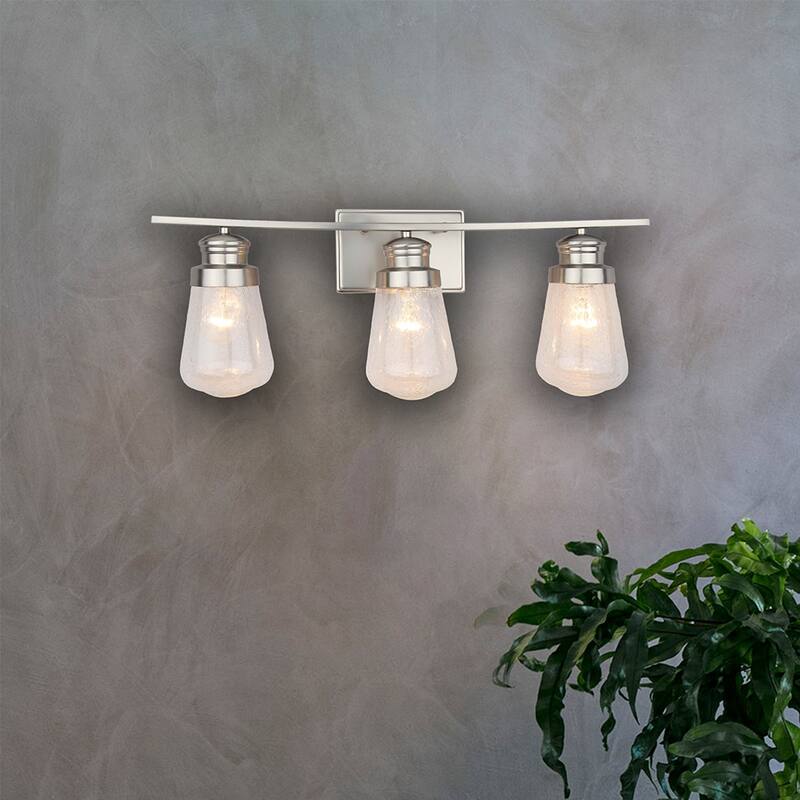 3 Light Vanity lighting in Brushed Nickel Finish