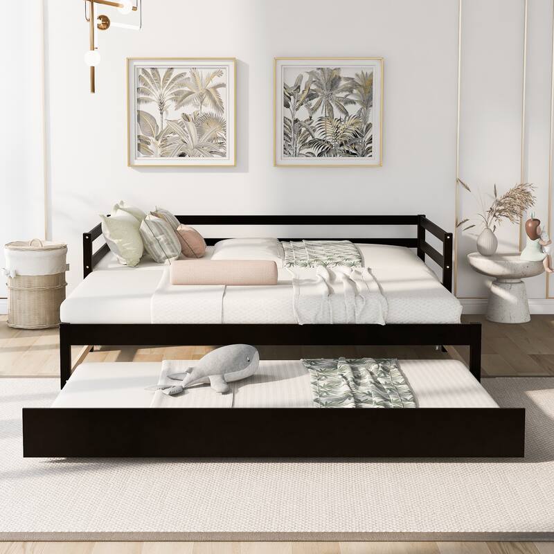 Twin or Double Twin Daybed with Trundle - Simple Design, High-Quality ...