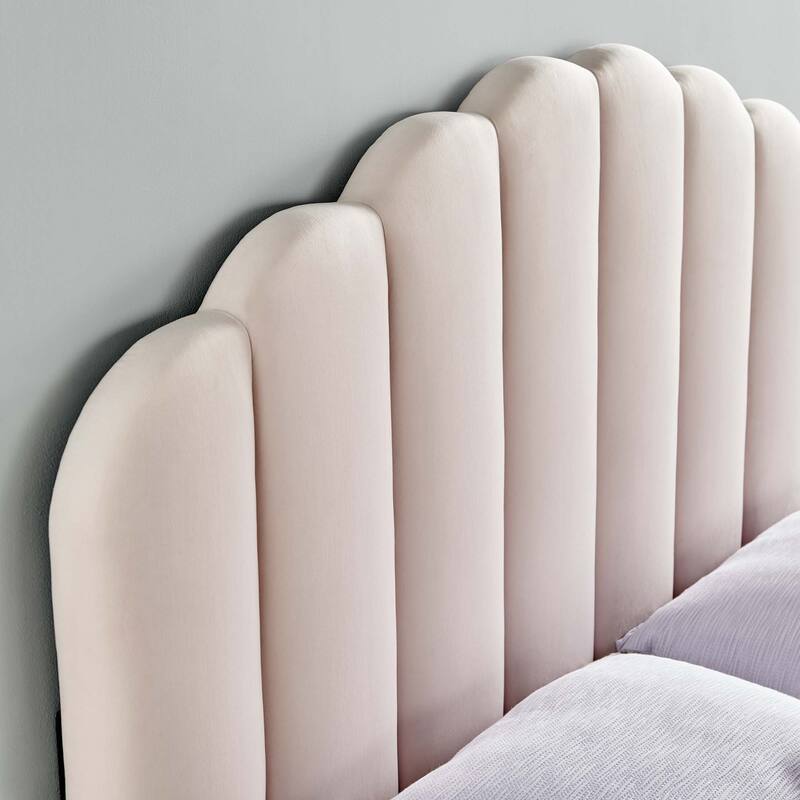 Veronique Twin Performance Velvet Headboard - Pink